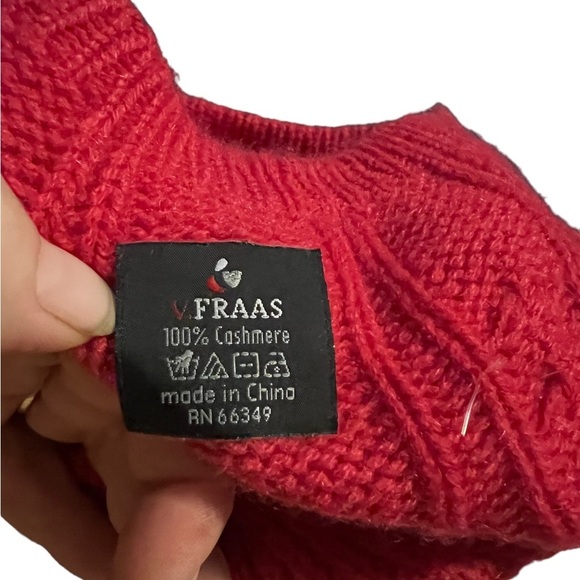 V Fraas Winter Hat 100% Cashmere One Size Pink - Picture 3 of 3